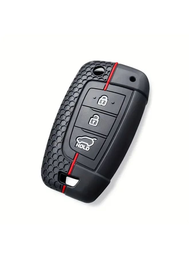 حالة المفاتيح السيليكونية الواقية السوداء لهيونداي توسان NX4 2023 2024 كونا كريتا 2 فوكس سوناتا - Image 5